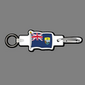 4mm Clip & Key Ring W/ Full Color Flag of Saint Helena Key Tag